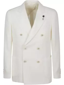 Шерстяной блейзер Lardini, белый