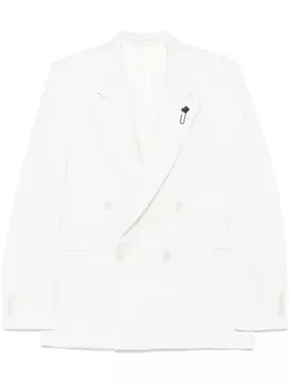 Шерстяной блейзер Lardini, нейтральный