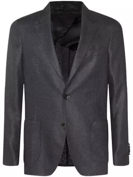 Шерстяной блейзер Lardini, серый