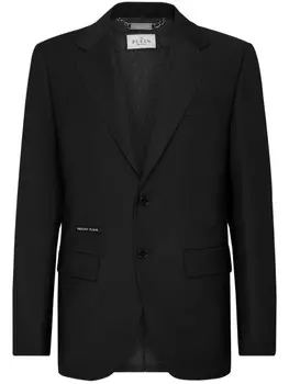 Шерстяной блейзер Philipp Plein, черный