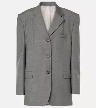 Шерстяной блейзер свободного кроя Magda Butrym, серый