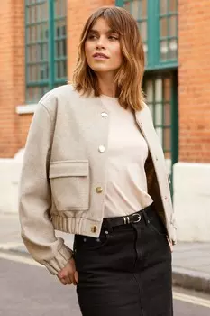 Шерстяной бомбер Friends Like These, бежевый