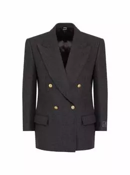 Шерстяной двубортный пиджак Gucci