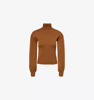 Шерстяной джемпер Acume с высоким воротом Max Mara, цвет tobacco