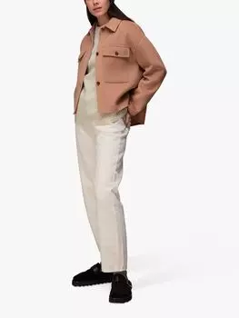 Шерстяной джемпер-бойфренд Whistles, бежевый