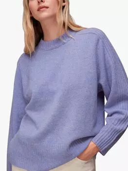 Шерстяной джемпер-бойфренд Whistles, сиреневый