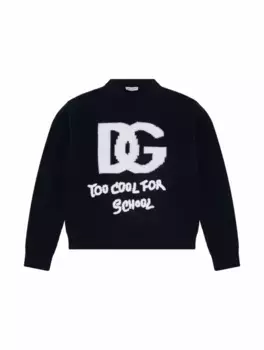 Шерстяной джемпер DG Dolce&Gabbana, тёмно-синий