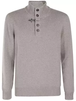 Шерстяной джемпер Fay, серый