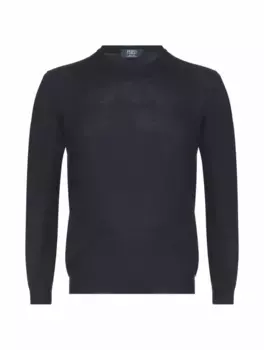 Шерстяной джемпер Fedeli, тёмно-синий
