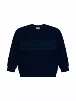 Шерстяной джемпер GG Gucci, тёмно-синий