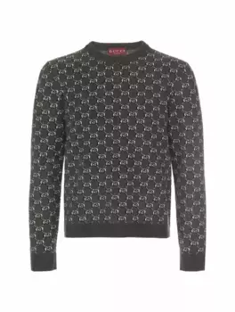 Шерстяной джемпер GG Shadow Gucci, серый