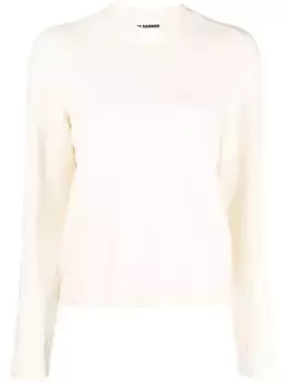 Шерстяной джемпер JIL SANDER, белый