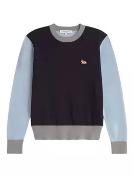 Шерстяной джемпер Maison Kitsun, синий