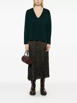 Шерстяной джемпер Roberto Collina, зеленый