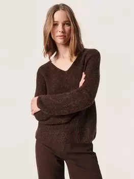 Шерстяной джемпер с длинными рукавами и V-образным вырезом Soaked In Luxury Tuesday, цвет Горячая помадка