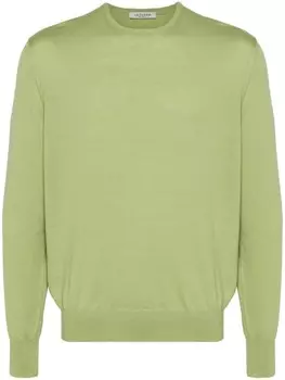 Шерстяной джемпер с круглым вырезом Fileria, зеленый