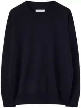 Шерстяной джемпер с круглым вырезом JIL SANDER, синий