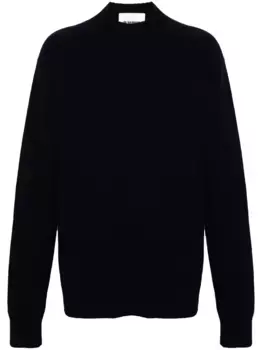 Шерстяной джемпер с круглым вырезом JIL SANDER, синий