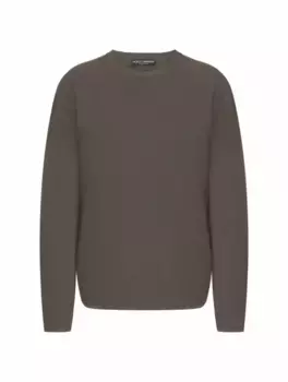 Шерстяной джемпер с логотипом Dolce&Gabbana, серый