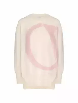 Шерстяной джемпер с логотипом Off-White, бежевый