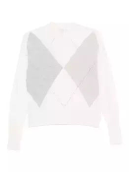 Шерстяной джемпер с узором Peserico, белый