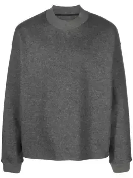 Шерстяной джемпер с воротником-стойкой JIL SANDER, серый