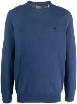 Шерстяной джемпер с вышивкой Polo Pony POLO RALPH LAUREN, синий