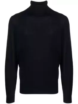 Шерстяной джемпер с высоким воротником FURSAC, синий