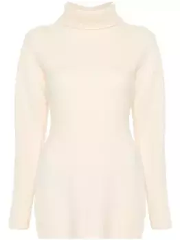 Шерстяной джемпер с высоким воротником JIL SANDER, нейтральный