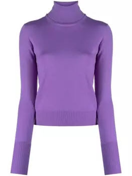 Шерстяной джемпер с высоким воротником Patrizia Pepe, фиолетовый