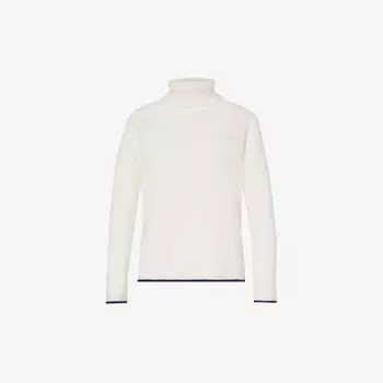 Шерстяной джемпер свободного кроя Lyla с высоким воротником Aspiga, темно-синий