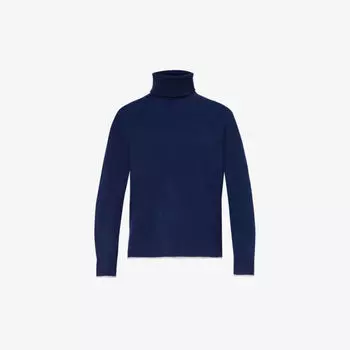 Шерстяной джемпер свободного кроя Lyla с высоким воротником Aspiga, темно-синий