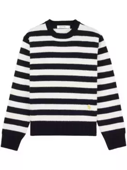Шерстяной джемпер в полоску Sporty & Rich, белый