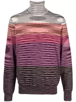 Шерстяной джемпер вязки интарсия Missoni, розовый