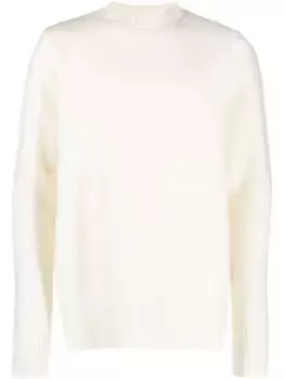 Шерстяной джемпер вязки интарсия с логотипом OAMC, белый