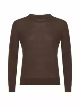 Шерстяной джемпер Zegna, коричневый