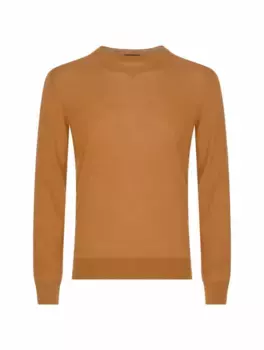 Шерстяной джемпер Zegna, коричневый