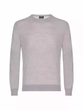 Шерстяной джемпер Zegna, серый
