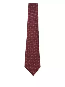 Шерстяной галстук с узором Canali, красный