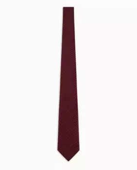 Шерстяной галстук шириной 7,5 см Emporio Armani, бордовый
