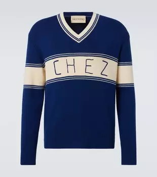 Шерстяной и хлопковый свитер Chez Valentino, Grandala/ Burro