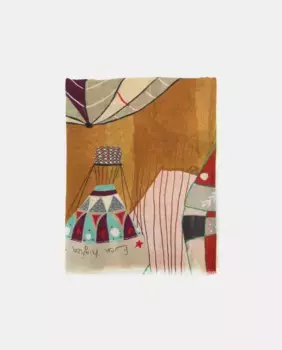 Шерстяной и шелковый шарф Storiatipic, цвет Camel