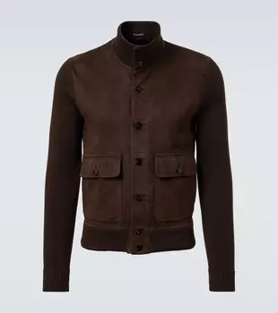 Шерстяной и замшевый блузон Tom Ford, Deep Brown