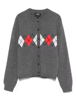 Шерстяной кардиган A.P.C., серый
