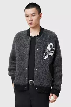 Шерстяной кардиган AllSaints JACKSON, серый