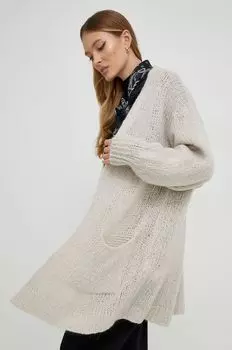 Шерстяной кардиган Answear Lab, бежевый