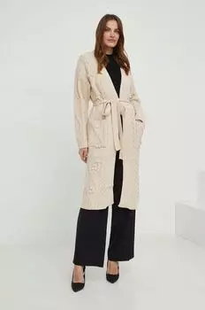 Шерстяной кардиган Answear Lab, бежевый