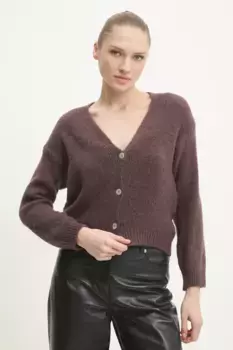 Шерстяной кардиган Answear Lab, коричневый