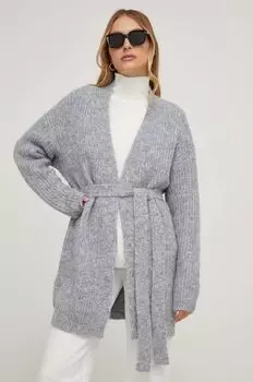 Шерстяной кардиган Answear Lab, серый