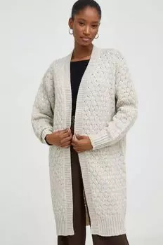 Шерстяной кардиган Answear Lab, серый